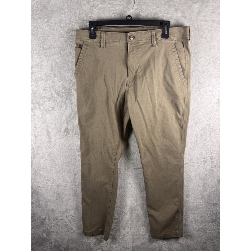 Weatherproof Pants Mens 34x32 Brown Stretch Canvas Chino Outdoor Casual